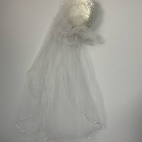 Alfred Angelo Ivory 1970s Wedding Dress Vintage 13 14 - Picture 13 of 16